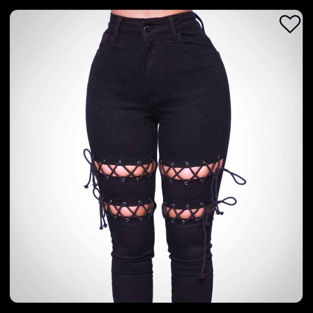 Black Fashion Nova Curve Jeans